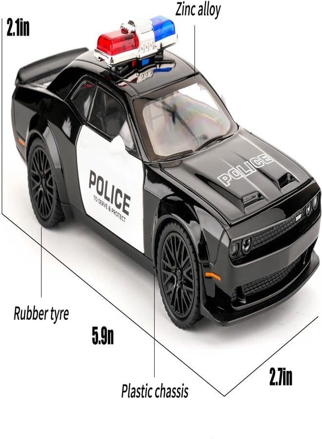 STOFFIER GARTEN Exclusive Police Alloy Metal Pull Back Die-cast Car Scale Model with Sound Light Toy for Kids, Metal Model Toy Car with Sound and Light, (1:24 Scale) - Image 5